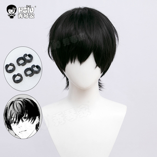 秀琴家 电锯人2 吉田宽文cos假发 战争与恶魔耳夹 基佬毛短发假毛