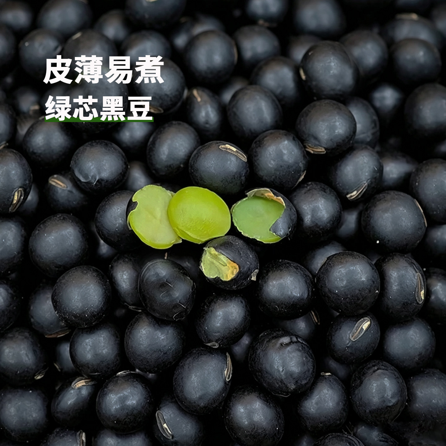 绿芯黑豆 农家自产绿心黑豆磨豆浆青仁黑豆绿心五谷杂粮磨粉原料