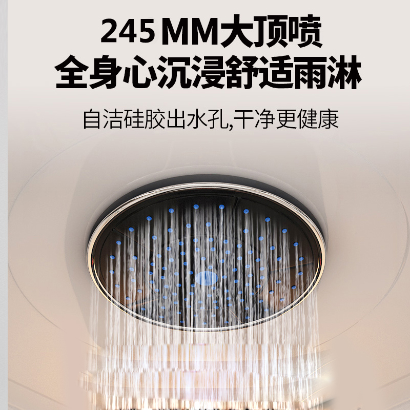 整体淋浴房专用大花洒顶喷浴室顶部喷头花洒浴房配件圆形莲蓬头
