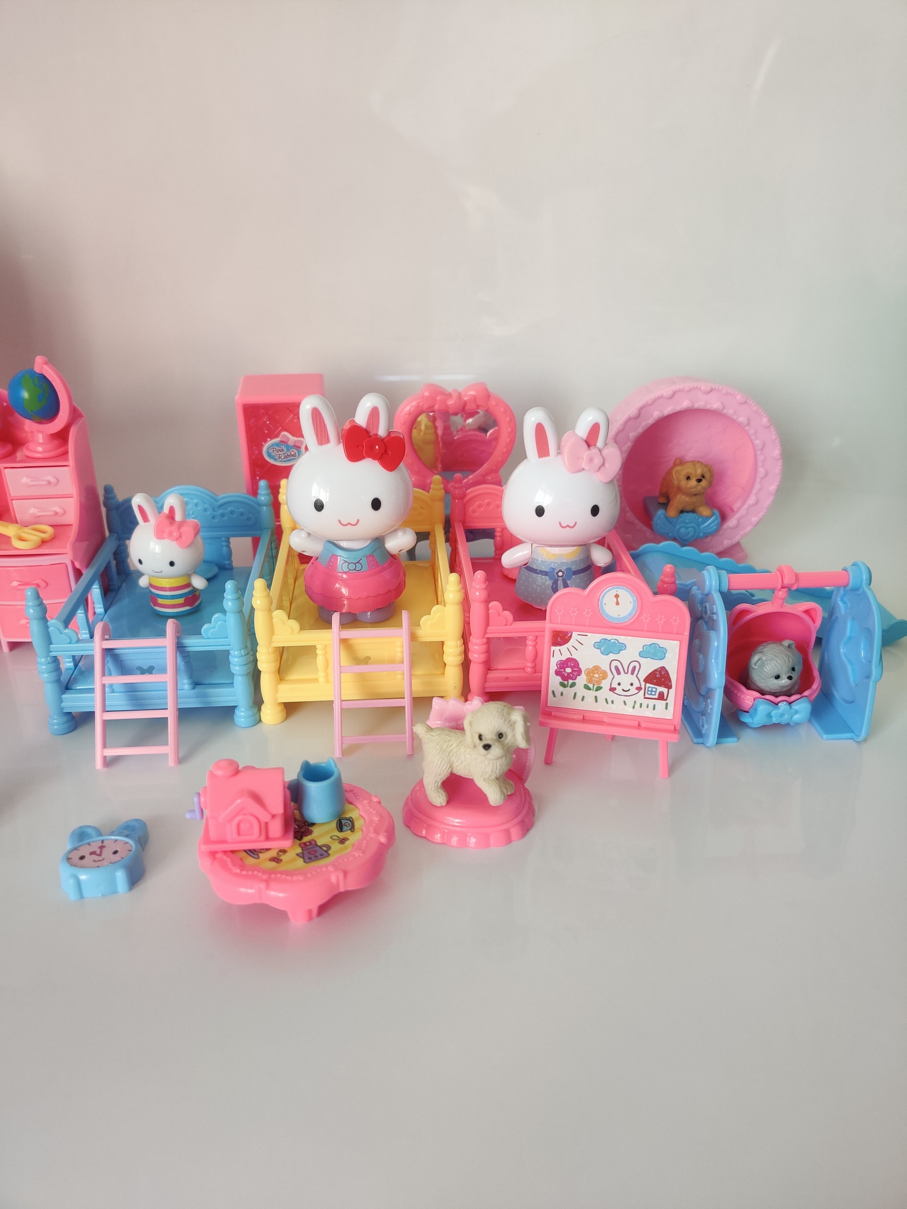 一言粉红兔萌宠游乐园书包小兔子小狗滑滑梯宠物双层卧室儿童玩具,玩具/童车/益智/积木/模型,过家家玩具,淘宝优惠券,粉丝福利购,淘宝优惠卷