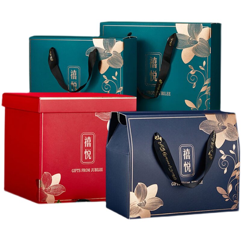 通用瓦楞礼盒空盒零食坚果水果干果土特产年货大礼包礼盒包装定做