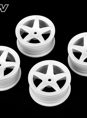 CARTEN1/10 电房拉力车轮毂 5幅白色轮毂 26MM ET0MM NHA451