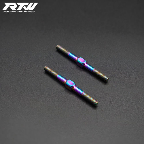 RTW炫彩色钛合金拉杆模型车传动连杆双头螺丝M3*14*16*18*22~78