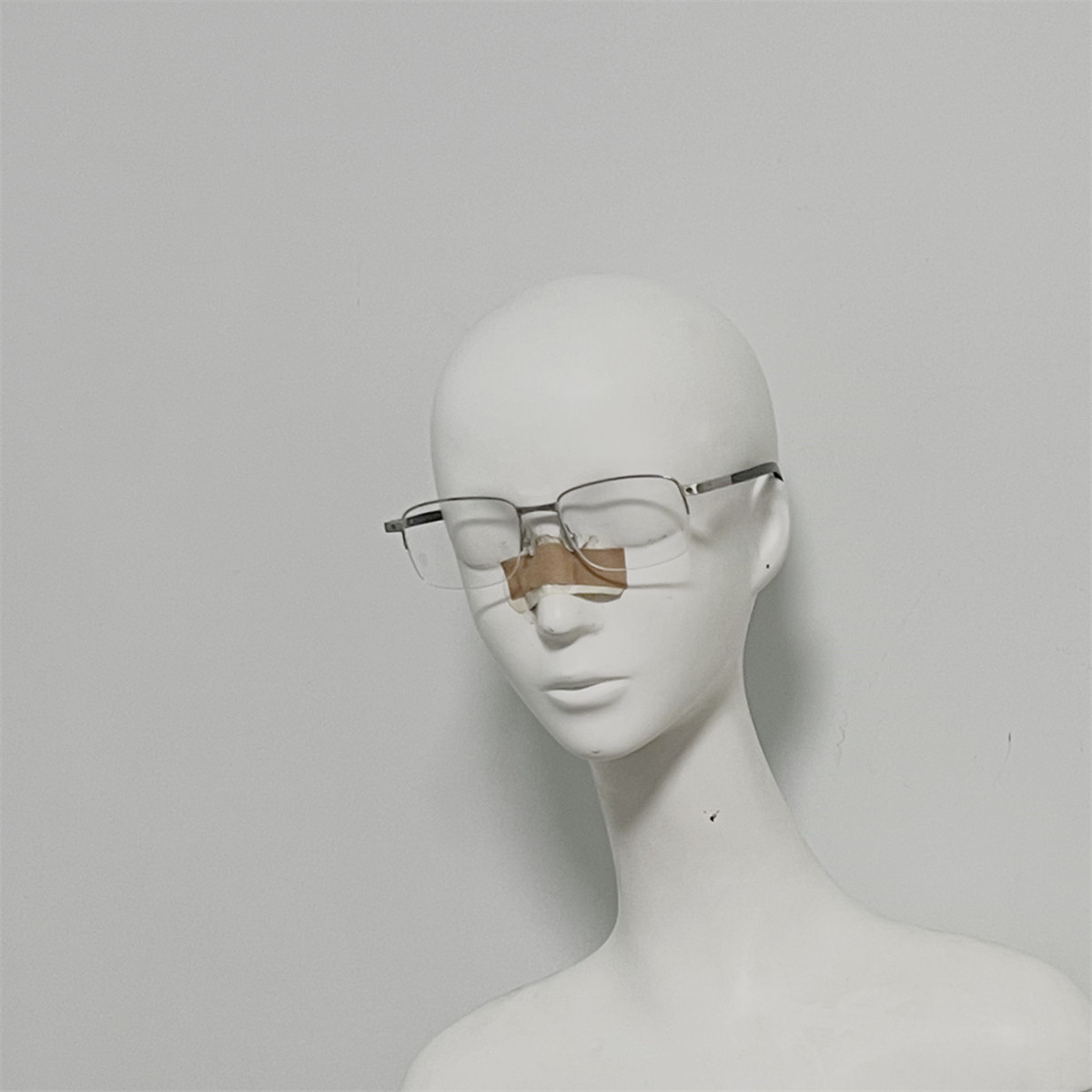 C和T 0100 钛金属配水牛角眼镜 半框光学镜 配光镜 近视镜 超大框