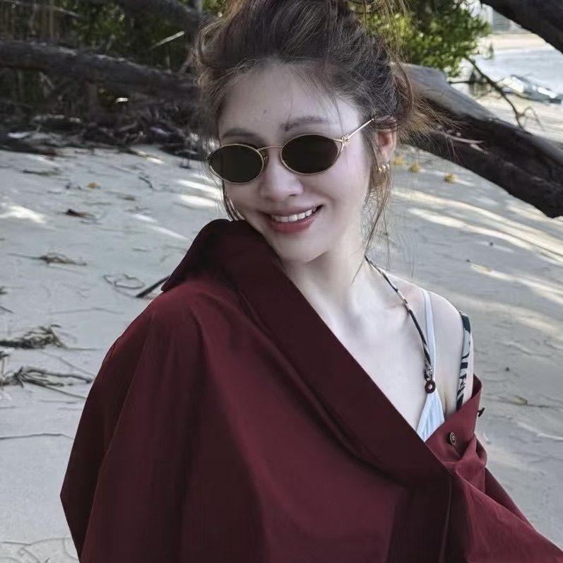 SMU52Y 女式金属款太阳镜 复古小椭圆款墨镜 25年新款多色 INS