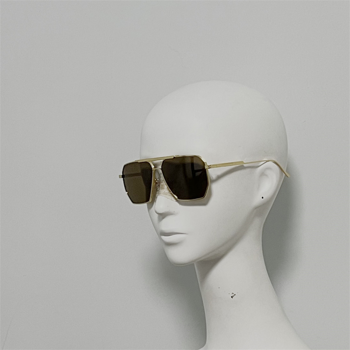 B和V 1012 男女金属款大方框修脸太阳镜 超大框修脸墨镜 INS热款