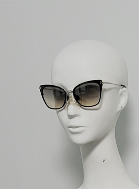 TF843 女式撞色钛金属太阳镜 超大框修脸墨镜 防过敏 25年新订单