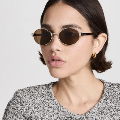 SL692 男女金属框文艺小椭圆框太阳镜 墨镜 装饰镜 25年订单样品