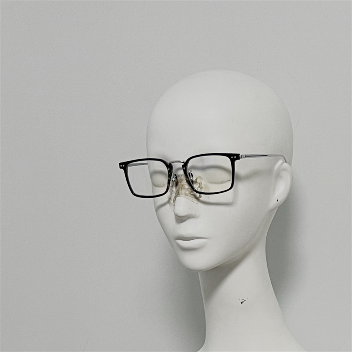 226 纯天然水牛角配钛金属眼镜 光学镜 配光镜 超大方框 含片19克