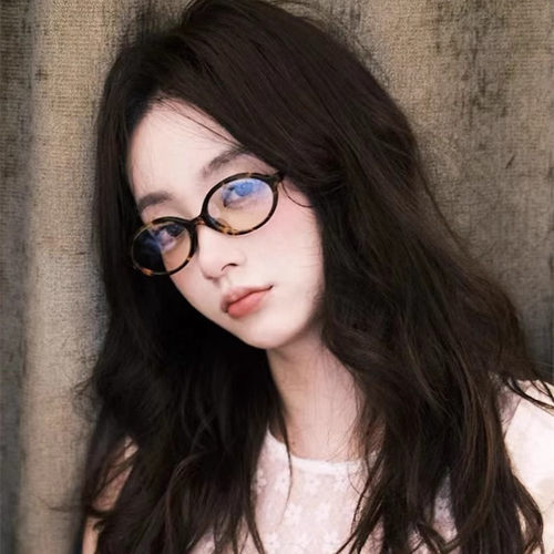 SUN04Z 书呆子款复古文艺气质 小椭圆框眼镜架 防蓝光装饰镜 福利