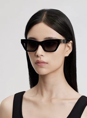 CT 0437 意产板材太阳镜定制ZS镜片 女式猫眼款修脸墨镜 样板样品