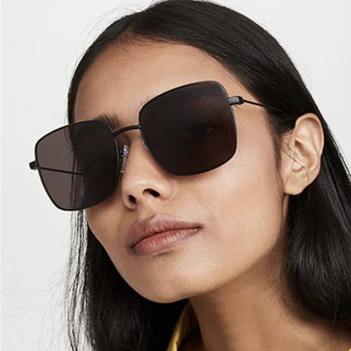 B和B 0087 女式金属款方框太阳镜 超大框修脸墨镜 25年订单 样品