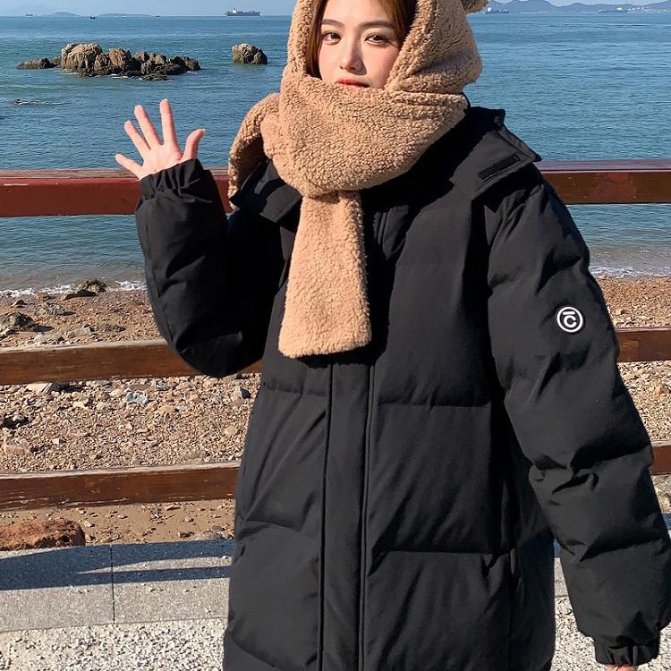 羽绒棉服女2025冬季新款韩系爆款加厚棉袄外套中长款过膝宽松棉衣