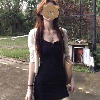 无袖吊带洋装女夏小个子短款辣妹紧身包臀收腰显瘦a字背心裙子