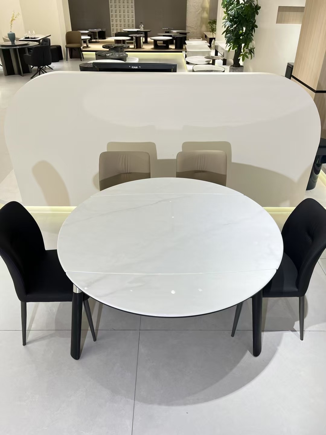 开心特麦 特价变形微晶石功能圆餐台