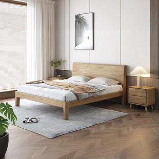 1.5 开心特麦 1.35 FAS进口白蜡木纯实木大板床1.2 1.8 云贝系列