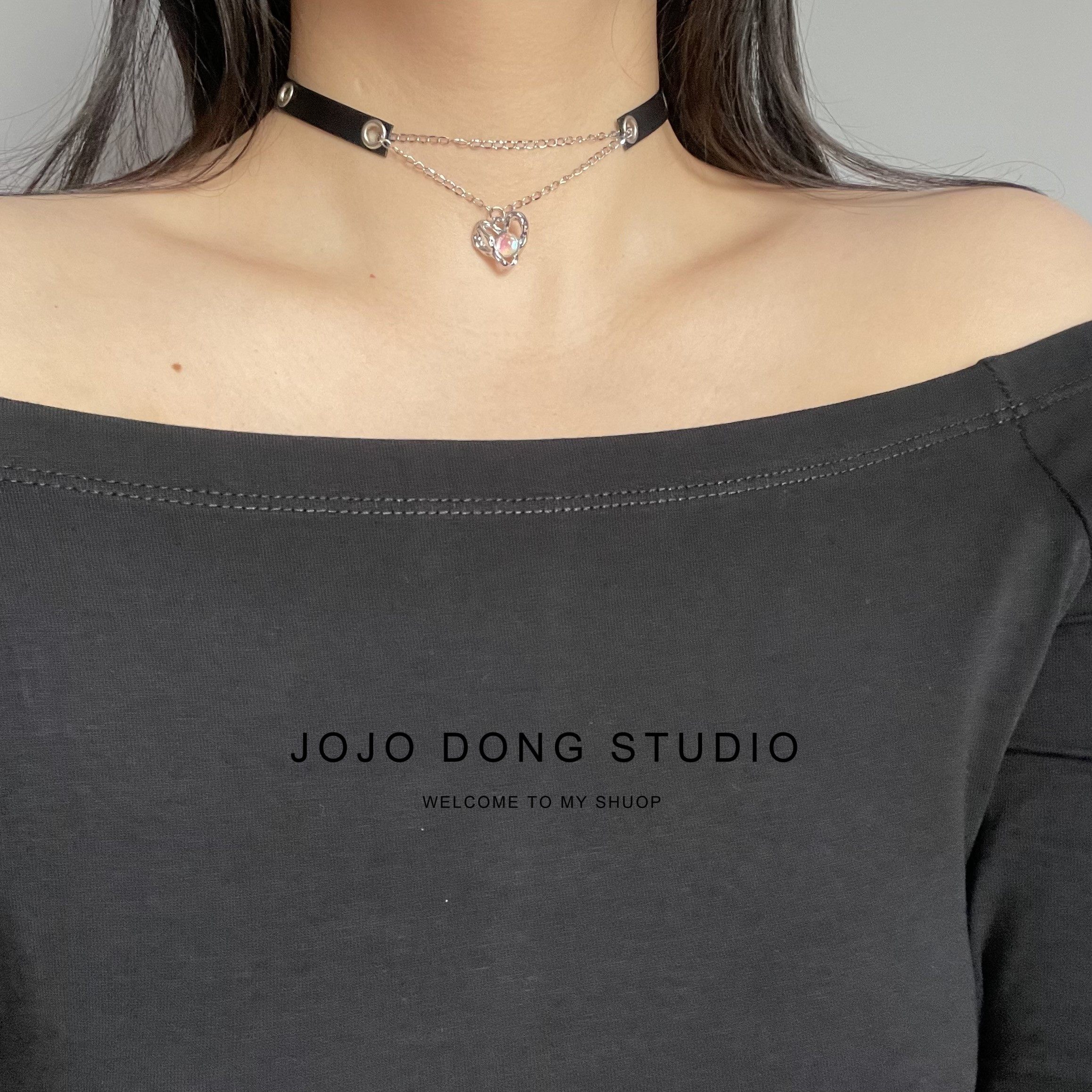 设计感暗黑系甜酷风choker项圈女百搭短款朋克辣妹颈带哥风锁骨链