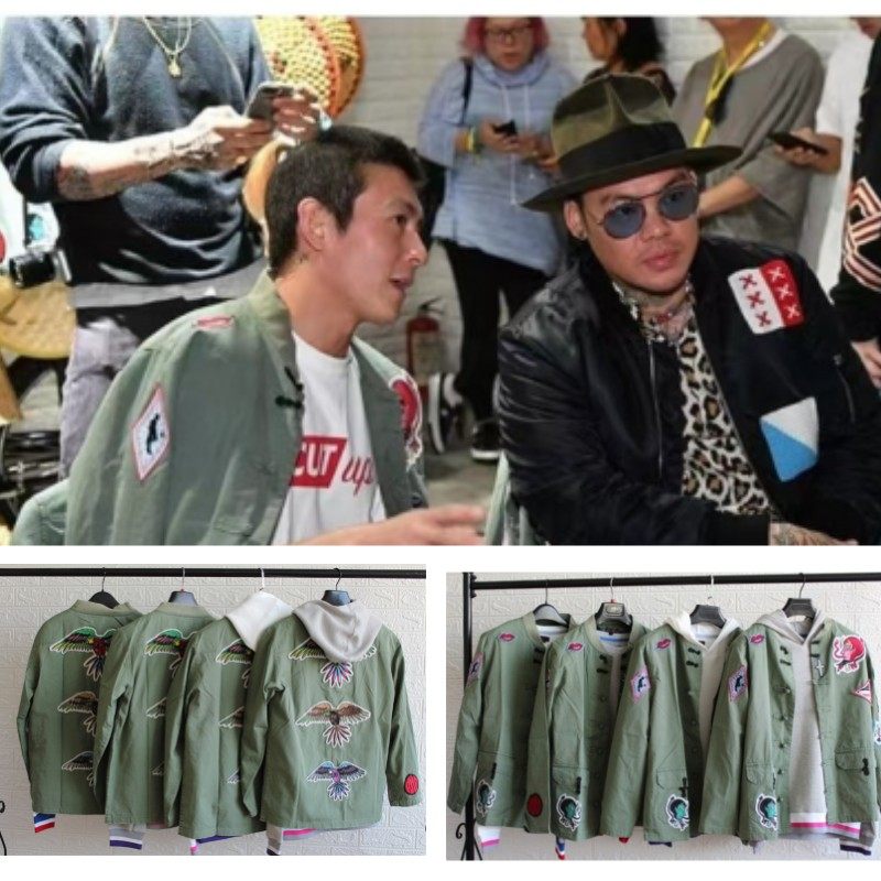 三溪铺水洗绣花夹克衫