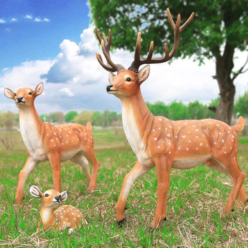 仿真梅花鹿摆件树脂梅花鹿雕塑户外公园庭院摆设园林景观装饰品在类目 家居饰品, 摆件中 - 来自Buy2taobao.com提供专业的淘宝代购服务
