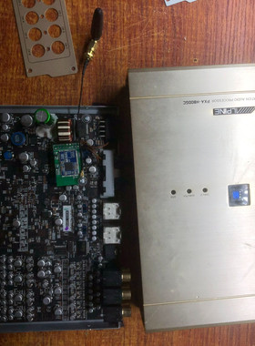 汽车音响功放设备维修改蓝牙模块阿尔派H800处理器改同轴输入信号