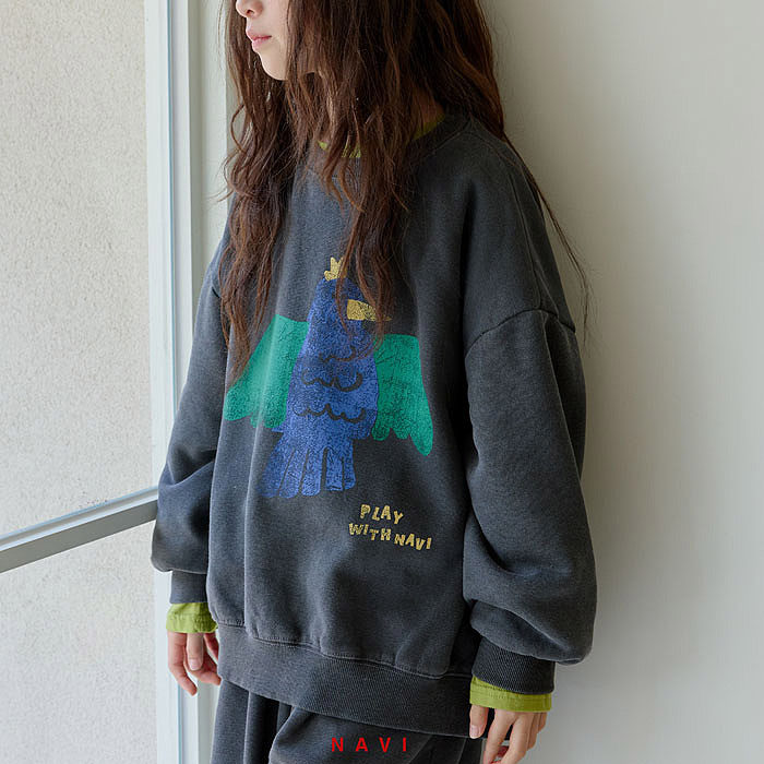 中大童男女童洋气卡通休闲卫衣 NAVI韩国童装代购26冬新款儿童003