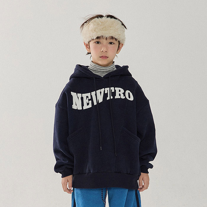 儿童加绒字母连帽卫衣 FORK韩国南大门童装2025冬款中大男女童349