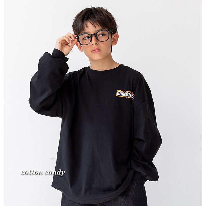 中大童百搭字母长袖T恤 CottonCandy韩国代购童装26夏季款男童511