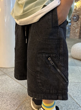 5折~现货19码 男童时尚牛仔七分裤Decide韩国童装夏中大童裤子921