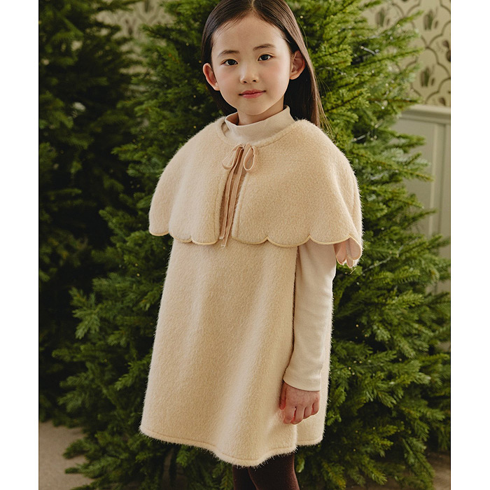 儿童披肩两件套淑女背心连衣裙 韩国南大门童装2025冬女童裙子856