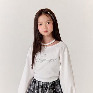 儿童项链系带短款长袖T恤 LILAS韩国代购进口童装26春中大女童022