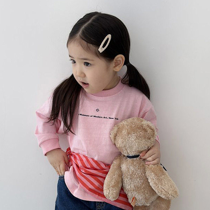 儿童字母纯色百搭长袖T恤 GOGUMA韩国代购童装26春中大男女童167,童装/婴儿装/亲子装,T恤,淘宝优惠券,粉丝福利购,淘宝优惠卷