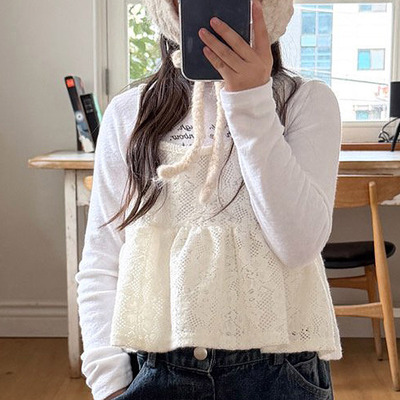 儿童洋气公主蕾丝吊带马甲MATILDA韩国进口童装25冬款中大女童986