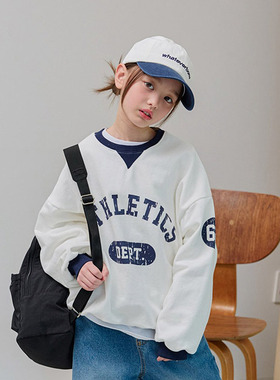 中大童女童休闲字母圆领卫衣 Dore韩国代购进口童装26春款儿童431