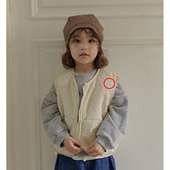 男女童上衣111 26春款 儿童帅气拉链包边马甲Amigo韩国代购 进口童装