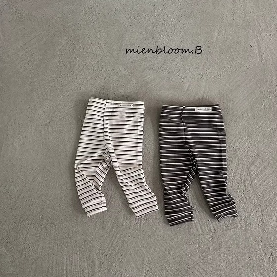 儿童小童条纹收腿加绒打底裤 韩国南大门童装2025冬款女童长裤538