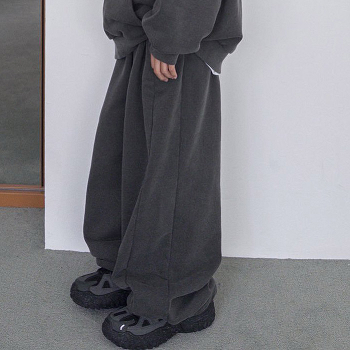 儿童宽松加绒抽绳运动裤 韩国南大门童装25冬款中大男女童长裤313