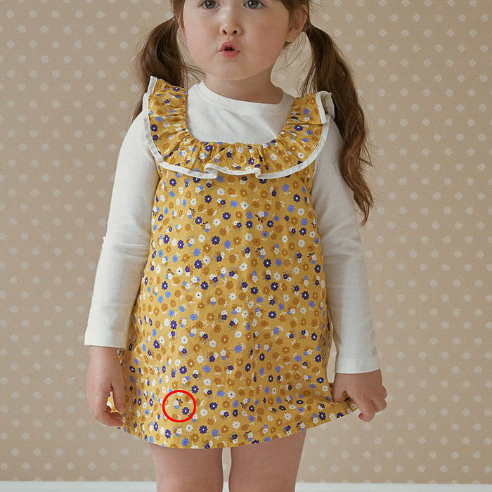 儿童可爱荷叶花边背心连衣裙 BANANAJ韩国代购童装26春款女童384