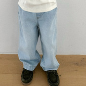 中小童儿童松紧腰牛仔裤 男女童331 26春款 Digreen韩国进口童装 代购