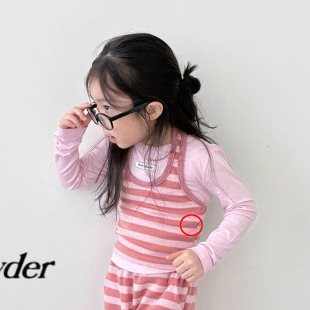 新款 中大童女童条纹百搭背心 26夏季 南大门童装 2301 BUNNY韩国代购
