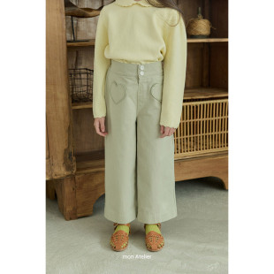 爱心兜兜直筒裤 女童长裤 韩国代购 26春款 856 南大门童装 儿童时尚