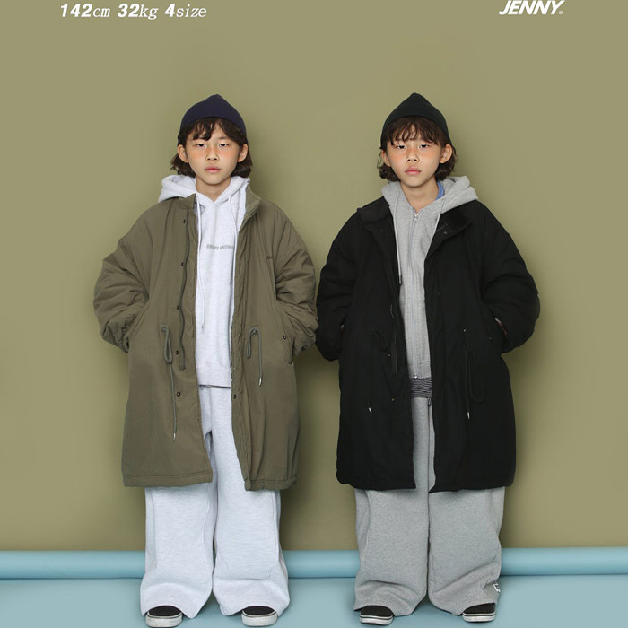 儿童中长款字母收腰休闲棉服 韩国南大门童装25冬款中大男女童902