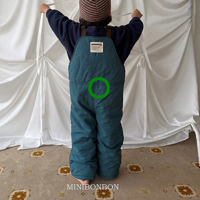 中大男女童保暖加厚棉背带裤 MiniBonbon韩国代购童装26冬小童661