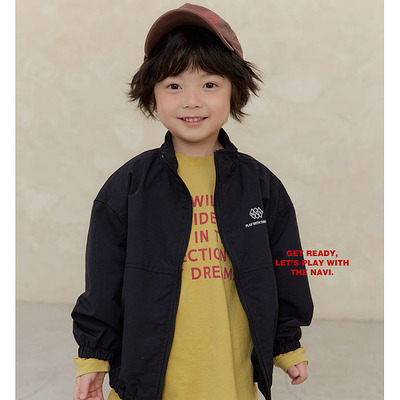儿童立领拉链时尚外套 NAVI韩国童装代购26春款中大男女童夹克003