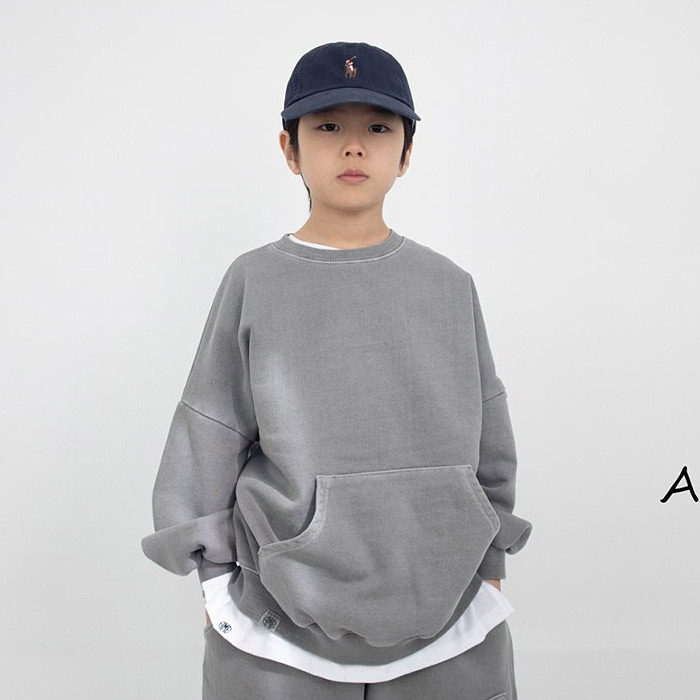 儿童字母时尚宽松复古卫衣 AME韩国代购童装2026春款中大男童508