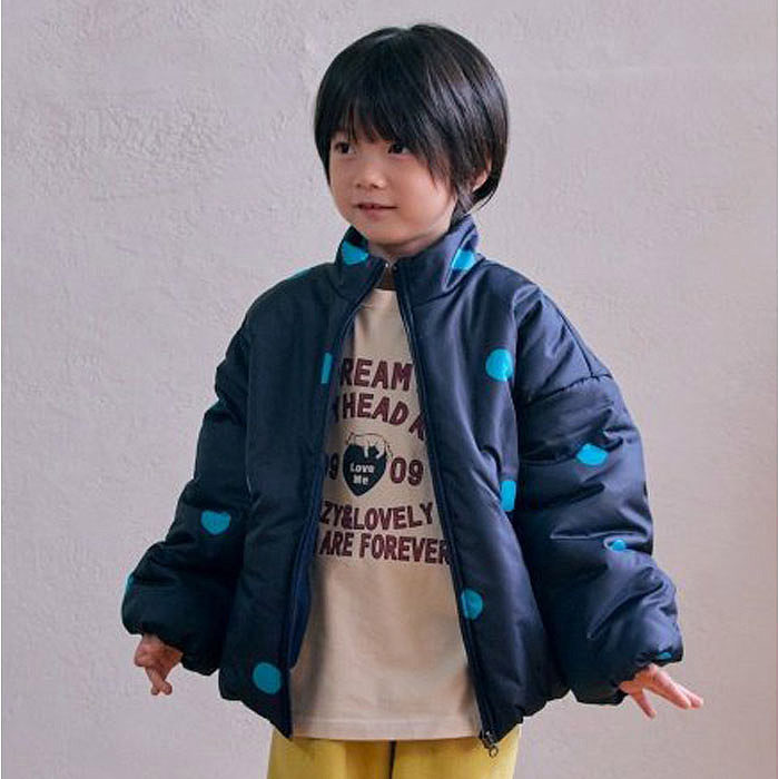 男女童小童洋气两面穿棉服 GrowB韩国代购童装26冬款儿童外套532