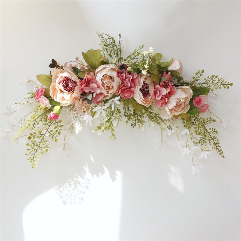 墙角门楣花镜前花门饰墙饰婚礼迎宾牌拱花生日餐桌会议桌花婚车