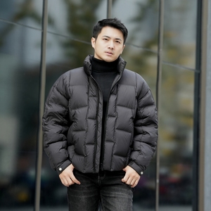 90白鸭绒男装高充绒羽绒服男女面包服潮牌立领短款抗寒保暖外套男