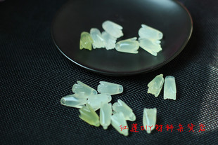 DIY手工材料发簪饰品配件 天然岫玉小木兰花吊坠簪头挂件