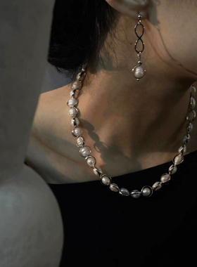 NOTTU天然珍珠拼接不锈钢