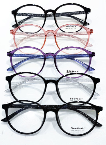 百搭风格圆框时尚款seeyeah 2400 TR镜架/前卫彩色大框近视眼镜架